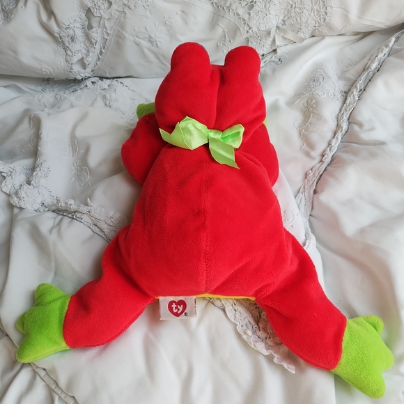 🎀 3/ $20 Vintage TY Stuffed Frog EUC - Picture 4 of 5